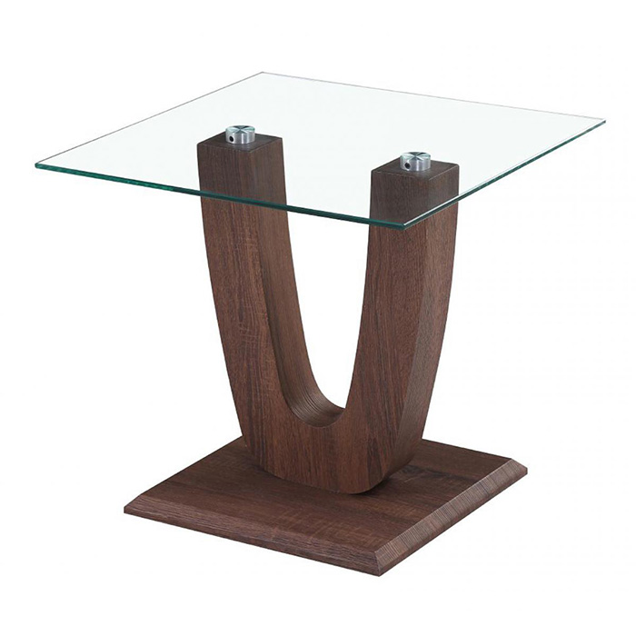 Capri Glass Top Lamp Table